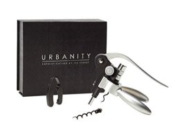 Urbanity Rabbit Wine Opener Set: Lever Cork Puller Foil Cutter And Corkscrew Replacement Worm