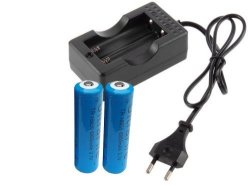 2 X 18650 Li-ion Rechargeable Batteries + Charger Special