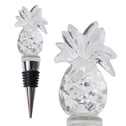 PrestigeHaus Glass Pineapple Wine Bottle Stopper 20+ Designs To Choose From - Colorful Unique Handmade Eye-catching Decorative Glass Wine Bottle Stopper Pineapple