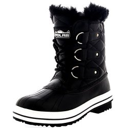Womens Snow Boot Quilted Short Winter Snow Rain Warm Waterproof Boots - 10 - BLL41 YC0023