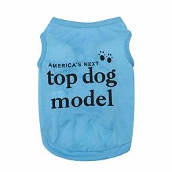 Vmree Fashion Pet Vest Summer Breathable Comfortable Text Pattern Dog Cat Clothing