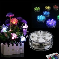 Staron Home Decor Lights Waterproof Lamp With Remote Control Reusable Submersible Wedding Light A
