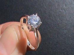 Sterling Silver Engagement Ring Size L 1 2