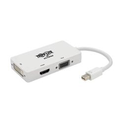 Tripp Lite MINI Displayport 1.2 To Vga Dvi HDMI Multiport Adapter Converter 4K @ 24 30HZ White Mdp P137-06N-HDV4KW
