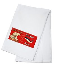 Polo Norte Brand Salmon Label - San Francisco Ca 100% Cotton Kitchen Towel