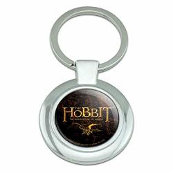 The Hobbit The Desolation Of Smaug Logo Keychain Classy Round Chrome Plated Metal