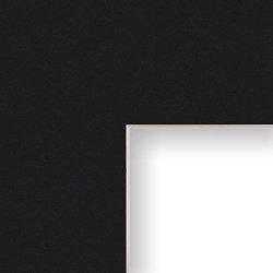 Craig Frames Inc. Craig Frames B221 20X24-INCH Mat Single Opening For 16X20-INCH Image Black With Cream Core