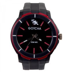 Gotcha Gents 50M Wr Black And Red Analogue Watch