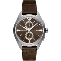 Emporio Armani Brown Dial And Leather Strap Men's Watch AR11482