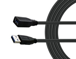 Imbaprice USB 3.0 Extender - 6 Feet Superspeed USB 3.0 A Male To USB 3.0 A Female Extension Cable Black