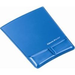 Fellowes Health V Crystals Mousepad with Wrist Support in Blue