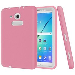 DZT1968 Shockproof Waterproof Light Protective Case Cover For Samsung Galaxy Tab E Lite 7.0 SM-T113 Pink