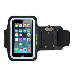 Forerunner Sportband+ Iphone 5 Armband For Running With Two Additional Ports For Earphone-free Listening Works With Ipod Touch 5 For 8-14 Inch Arms