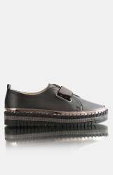 Footwork Ladies Blinky Casual Shoes - Black - Black UK 4