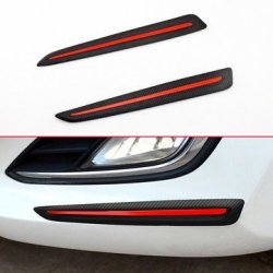 Carbon Fiber Look Car Front Rear Bumper Protector Strip Anti-scratch Guard Strip Decoration