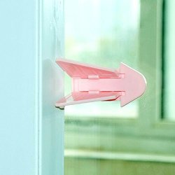 Sliding Closet Door Lock Window Wedge Locks Security Safe For Baby Kids Children Pets Pink