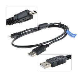 Pwron USB Data Sync Cable Cord For Pentax Optio Camera M35 E80 E75 E70 E60 E50 E40 E20 W60 W50 W40 W20 W10 X