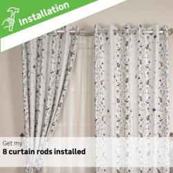 8 Curtain Rods Installation Fee