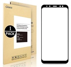 Samsung Galaxy A6 Plus Screen Protector Coohaisee Full Coverage Anti-scratch Anti-bubble Case Friendly 9H Hardness 1-PACK HD Clear Tempered Glass Screen Protector For