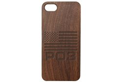 For Apple Iphone 7 & 8 Black Walnut Wood Phone Case Ndz Us Flag Petty Officer 3RD Class