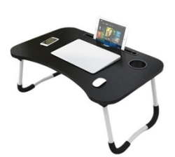 Psm Portable Foldable Laptop Stand For Bed & Sofa Black