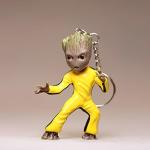 7.5cm Guardians Of The Galaxy Groot Bruce Lee Version Keychain Key Rings 