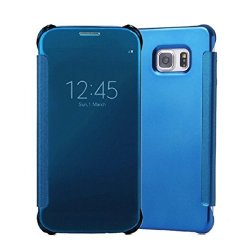 Ookoo Samsung Galaxy S7 Case Mirror Smart Clear View Window Flip Case Cover For Samsung Galaxy S7 - Blue