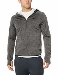 Craft Sports Apparel Mens Breakaway Running And Training Outdoor Sport Quilted Brushed Jersey Hood Sweater Dark Grey Melange Small