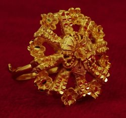Traditional Indian Bridal Women Designer Gold Plated Adjustable Ring Jewelry IMRB-KR49A