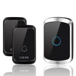 Cacazi A50 Wireless Music Doorbell Waterproof Battery 2 Button 1