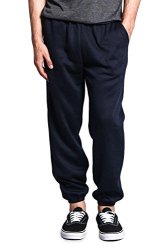 USA G-style Men's Elastic Cuff Fleece Sweatpants - Hillsp - Navy - Large - GG1H