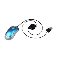 Magideal Blue Retractable Cable USB Wired Optical Gaming Mice Mouse For PC Laptop desktop Ergonomic Design Computer Accessories