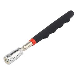 Exteren Telescopic Magnetic Picker Pick Up Tools Magnet Pen With LED Light Clip Tool 2PC