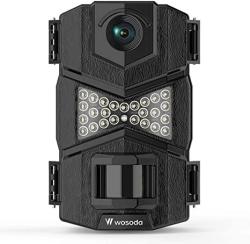 Wosoda Trail Camera 16MP 1080P Hunting Game Camera Wildlife Camera With Upgraded 850NM Ir Leds Night Vision 260FT 2.0"LCD For Home Security Wildlife Monitoring hunting