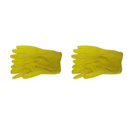 Pioneer Rubber Household Gloves Flock Lined Medium 2 Pack