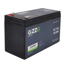 GIZZU 12V 7AH Lithium-ion Battery - Black