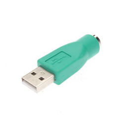 Usb Male To Ps 2 Female Adapter Converter Green ..