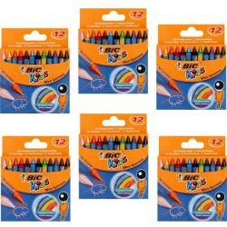 BIC Wax Crayons Assorted - 6 X 12 Pack