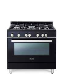 ELBA Classic 90CM 5 Burner Gas Cooker With Electric Oven 9CX827B1 - Black