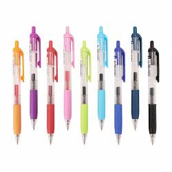 Premium Fine Writing Pens 0.5mm Nice Pack Fine Point Cute Pens Black Ink Metallic Clip Soft Comfort Grip Seedrulia Retractable Gel Pens 6 Counts Pastel Pens Barrel