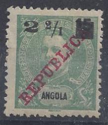 Angola 1912 2 Half On 15r With Error 2 Above 1 In Fraction Lovely Variety Fine Mint