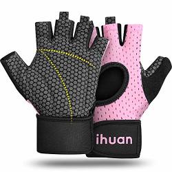 Updated 2019 Version Professional Ventilated Weight Lifting Gym Workout Gloves With Wrist Wrap Support Womens Great For Weightlifting Training Exercise Fitness Hanging Pull Ups