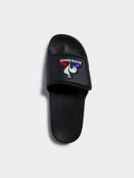 Le Coq Sportif Mens Velcro Black Slides