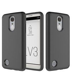 Gbsell Hybrid Hard Protective Case Cover For LG Aristo LV3 V3 MS210 LG M210 LG MS210 Black