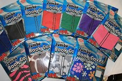 It's Academic XXL Jumbo Super Stretchy Book Cover 4 Solid 1 Print Pack Of 5