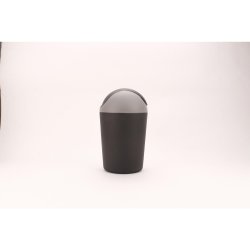 Dustbin With White Lid Plastic Sensea Steppie Grey 5L