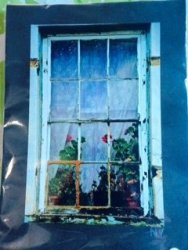 Rustic Window With Flowers Original Photo By Nathalie Verhaeghe