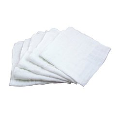 Green Sprouts 5 Piece Muslin Face Cloths Made From Organic Cotton White Set