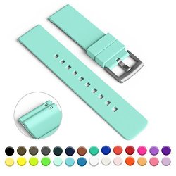 Gadgetwraps 22MM Silicone Watch Strap Band With Quick Release Pins Mint Green 22MM