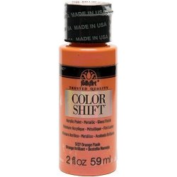 Folkart Color Shift Acrylic Paint In Assorted Colors 2 Ounce 5127 Orange Flash